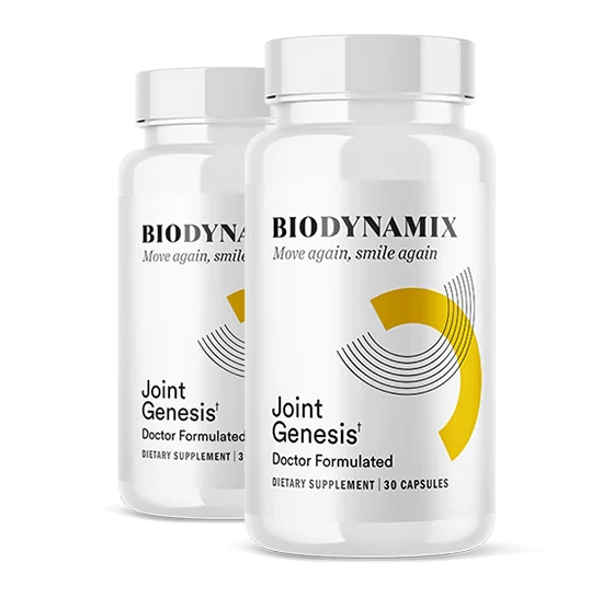 Two Joint Genesis bottles side by side, the 2-bottle package
